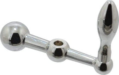 Gibraltar - 11/16" Hub Diam x 11/16" Hub Height Solid Crank Handle - 3/8" Reamed Bore, 1-1/4" Knob Diam, 3-1/4" High, 4" Center to Center, Steel - Industrial Tool & Supply