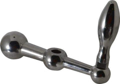 Gibraltar - 7/8" Hub Diam x 7/8" Hub Height Revolving Crank Handle - 1/2" Reamed Bore, 1-1/2" Knob Diam, 4-3/16" High, 5" Center to Center, Steel - Industrial Tool & Supply