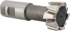 Interstate - 1-27/32" Cut Diam, 53/64" Cut Width, 1-1/32" Neck Diam, 1-1/4" Shank Diam, 4-13/16" OAL, M42 Cobalt T-Slot Cutter - Uncoated, 1" Bolt, Straight Teeth, 10 Teeth - Industrial Tool & Supply