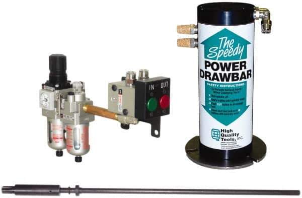 High Quality Tools - 22-53/64" OAL, 7/16-20 Milling Machine Drawbar - Compatible with B Series Variable Speed Mills - Industrial Tool & Supply