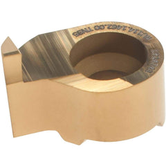 HORN - 1462U114 Grade TN35, 1/16" Cutting Width Carbide Grooving Insert - 0.098" Max Depth of Cut, Right Hand, 0.008" Corner Radius, TiN Finish - Industrial Tool & Supply