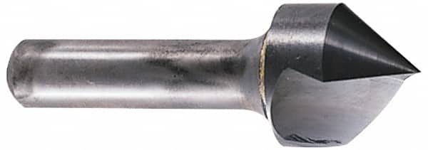 Hertel - 1-1/4" Head Diam, 3/4" Shank Diam, 1 Flute 82° Solid Carbide Countersink - Industrial Tool & Supply
