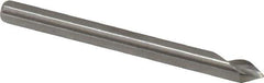 Hertel - 1/8" Head Diam, 1/8" Shank Diam, 1 Flute 60° Solid Carbide Countersink - Bright Finish, 1-1/2" OAL, Single End, Straight Shank, Right Hand Cut - Industrial Tool & Supply