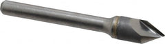 Hertel - 3/8" Head Diam, 1/4" Shank Diam, 1 Flute 60° Solid Carbide Countersink - Industrial Tool & Supply