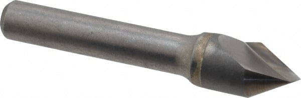 Hertel - 1/2" Head Diam, 3/8" Shank Diam, 1 Flute 60° Solid Carbide Countersink - Industrial Tool & Supply