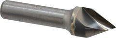 Hertel - 3/4" Head Diam, 1/2" Shank Diam, 1 Flute 60° Solid Carbide Countersink - Industrial Tool & Supply