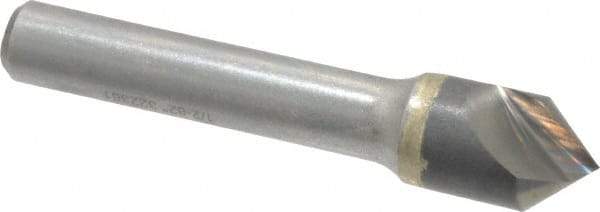 Hertel - 1/2" Head Diam, 3/8" Shank Diam, 1 Flute 82° Solid Carbide Countersink - Bright Finish, 2-1/2" OAL, Single End, Straight Shank, Right Hand Cut - Industrial Tool & Supply