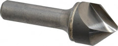 Hertel - 1" Head Diam, 1/2" Shank Diam, 1 Flute 82° Solid Carbide Countersink - Industrial Tool & Supply