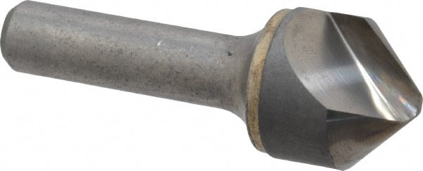 Hertel - 1" Head Diam, 1/2" Shank Diam, 1 Flute 90° Solid Carbide Countersink - Industrial Tool & Supply
