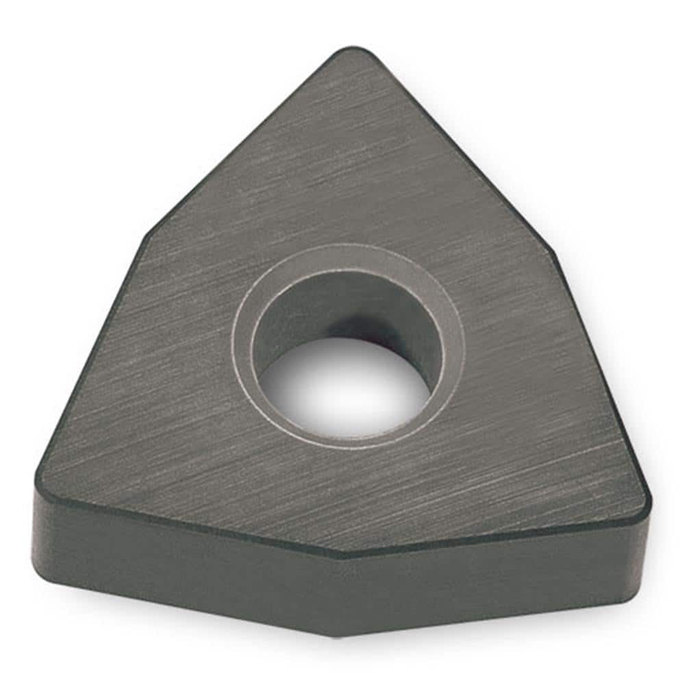 Turning Insert:  WNGA432 AB30,  Ceramic Al2O3 & TiCN Finish,  Neutral,  0.3430″ Long,  1/2″ Inscribed Circle,  0.0310″ Corner Radius,  80.0 &deg N/A Trigon,  Series  WNGA