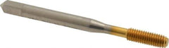 Hertel - #10-32 UNF H4 Thread Limit Bottoming Thread Forming Tap - High Speed Steel, TiN Finish, 2-3/8" OAL - Exact Industrial Supply
