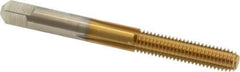 Hertel - M6x1.00 Metric Coarse D8 Thread Limit Bottoming Thread Forming Tap - High Speed Steel, TiN Finish, 2-1/2" OAL - Exact Industrial Supply