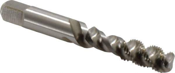 Hertel - 3/8-24 UNF 3 Flute 3B Bottoming Spiral Flute Tap - High Speed Steel, 2-15/16" OAL, Right Hand Flute, Right Hand Thread, H3 - Exact Industrial Supply
