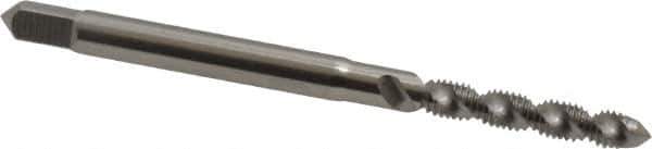 Hertel - M3x0.50 Metric Coarse 2 Flute 6H Plug Spiral Flute Tap - High Speed Steel, 1-15/16" OAL, Right Hand Flute, Right Hand Thread, D3 - Exact Industrial Supply