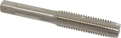 Hertel - M12x1.75 Metric Coarse 6H 4 Flute Bright Finish High Speed Steel Straight Flute Standard Hand Tap - Plug, Right Hand Thread, 3-3/8" OAL, D6 Limit - Exact Industrial Supply