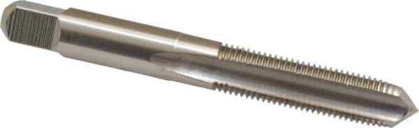 Hertel - 3/8-24 UNF 3B 3 Flute Bright Finish High Speed Steel Straight Flute Standard Hand Tap - Plug, Right Hand Thread, 2-15/16" OAL, H3 Limit - Exact Industrial Supply