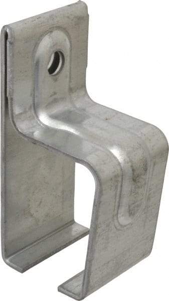 National Mfg. - 300 Lb Capacity, Galvanized, Single Box Rail Bracket - 2" Long, 4-1/2" High, 2-1/4" Wide - Industrial Tool & Supply