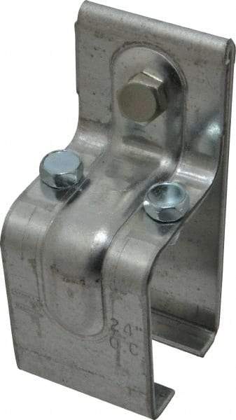National Mfg. - 300 Lb Capacity, Galvanized, Single Splice Box Rail Bracket - 2" Long, 4-1/2" High, 2-1/4" Wide - Industrial Tool & Supply