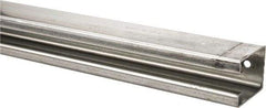 National Mfg. - 12 Ft Long, 450 Lb Capacity, Straight Boxrail - Galvanized, Series 5116 - Industrial Tool & Supply