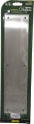 National Mfg. - 3-1/2" Wide x 15" OAL Nickel Push Plate - Satin Nickel Finish - Industrial Tool & Supply