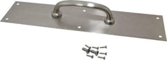 National Mfg. - 15" Long x 3-1/2" Wide, Aluminum Door Pull Plate - Aluminum Finish, 6" Grip Length - Industrial Tool & Supply