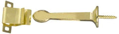 National Mfg. - 3" Projection Door Holder - Door & Wall Mount, Bright Brass Finish - Industrial Tool & Supply