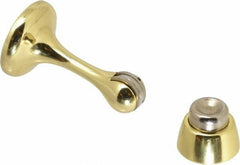 National Mfg. - 3" Projection Magnetic Door Holder - Door & Wall Mount, Brass Finish - Industrial Tool & Supply