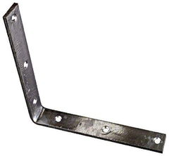 National Mfg. - 8" Long x 1-1/4" Wide, Steel, Corner Brace - Hot-Dipped Galvanized - Industrial Tool & Supply
