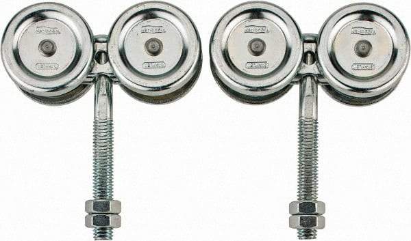 National Mfg. - 2 Piece, Zinc, Box Track Trolley - Use with Square Box Track - Industrial Tool & Supply