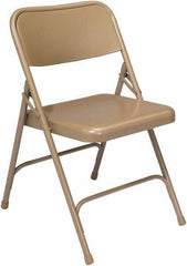 NPS - 18-1/4" Wide x 20-1/4" Deep x 29-1/2" High, Steel Standard Folding Chair - Beige - Industrial Tool & Supply