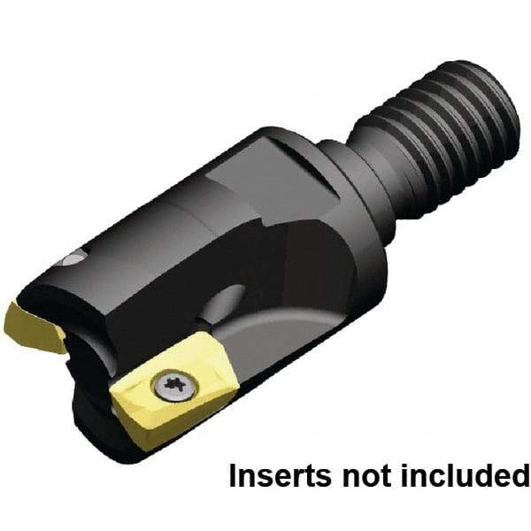 Kennametal - 3/4" Cut Diam, 1.1" OAL, Indexable Square Shoulder End Mill - M10 Modular Connection, 0° Lead Angle - Industrial Tool & Supply