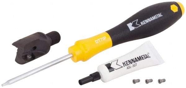 Kennametal - 3/4" Cut Diam, 1.1" OAL, Indexable Square Shoulder End Mill - M10 Modular Connection, 0° Lead Angle - Industrial Tool & Supply