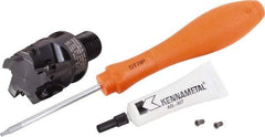Kennametal - 1-1/4" Cut Diam, 1-1/2" OAL, Indexable Square Shoulder End Mill - M16 Modular Connection, 0° Lead Angle - Industrial Tool & Supply