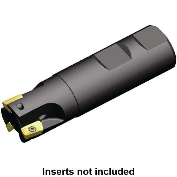 Kennametal - 32mm Cut Diam, 10mm Max Depth of Cut, 32mm Shank Diam, 101mm OAL, Indexable Square Shoulder End Mill - EC10.., EP10.. Inserts, Weldon Shank, 0° Lead Angle, Through Coolant - Industrial Tool & Supply