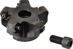 Kennametal - 3" Cut Diam, 1" Arbor Hole, 4.5mm Max Depth of Cut, 45° Indexable Chamfer & Angle Face Mill - 5 Inserts, HNGJ 535ANENLD Insert, Right Hand Cut, 5 Flutes, Through Coolant, Series KSHR - Industrial Tool & Supply