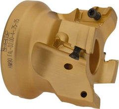 Iscar - 4 Inserts, 2" Cut Diam, 3/4" Arbor Diam, 17/32" Max Depth of Cut, Indexable Square-Shoulder Face Mill - 0/90° Lead Angle, 1-3/4" High, HM90 AXCR 1505 Insert Compatibility, Through Coolant, Series Helialu - Industrial Tool & Supply