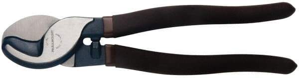 Paramount - 9-1/2" OAL, Cable Cutter - 1/2" Jaw Length x 3/8" Jaw Width, Oval/Curved Head, Plastic Dipped Handle - Industrial Tool & Supply