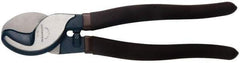 Paramount - 9-1/2" OAL, Cable Cutter - 1/2" Jaw Length x 3/8" Jaw Width, Oval/Curved Head, Plastic Dipped Handle - Industrial Tool & Supply