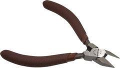 Paramount - 4-1/2" OAL, 3/8" Capacity, Flush Diagonal Cutter - 1/2" Jaw Length x 3/8" Jaw Width, Tapered Head, Plastic Dipped Handle - Industrial Tool & Supply