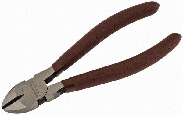 Paramount - 6" OAL, Diagonal Cutter - 13/16" Jaw Length x 3/4" Jaw Width, Oval Head, Plastic Dipped Handle - Industrial Tool & Supply