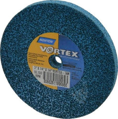 Norton - 3" Diam, 1/4" Face Width, 1/4" Center Hole, Medium Grade, Aluminum Oxide Deburring Wheel - Unitized, Medium Density 7 Grade - Industrial Tool & Supply