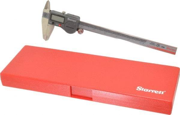 Starrett - 0 to 200mm Range, 0.01mm Resolution, IP67 Electronic Caliper - Stainless Steel with 1-7/8" Stainless Steel Jaws, 0.02mm Accuracy, Serial Output - Industrial Tool & Supply