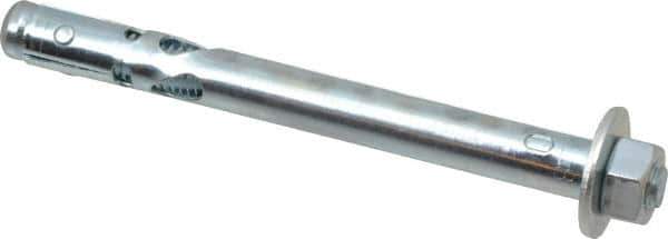 Powers Fasteners - 3/8" Diam, 3/8" Drill, 4" OAL, 1" Min Embedment Sleeve Concrete Anchor - 1018 Steel, Hex Nut Head, Hex Drive - Industrial Tool & Supply