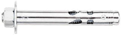 Powers Fasteners - 1/2" Diam, 1/2" Drill, 4" OAL, Sleeve Concrete Anchor - 1018 Steel, Hex Nut Head, Hex Drive - Industrial Tool & Supply