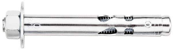 Powers Fasteners - 3/8" Diam, 3/8" Drill, 3" OAL, 1/2" Min Embedment Sleeve Concrete Anchor - 1018 Steel, Hex Nut Head, Hex Drive - Industrial Tool & Supply
