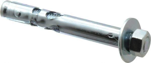 Powers Fasteners - 5/8" Diam, 5/8" Drill, 4-1/4" OAL, Sleeve Concrete Anchor - 1018 Steel, Hex Nut Head, Hex Drive - Industrial Tool & Supply