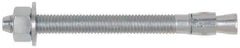 Powers Fasteners - 1/2" Diam, 1/2" Drill, 7" OAL, 1-1/8" Min Embedment Wedge Expansion Concrete Anchor - 1018 Steel, Zinc-Plated Finish, Hex Nut Head, Hex Drive, 5-1/4" Thread Length - Industrial Tool & Supply