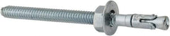 Powers Fasteners - 1/4" Diam, 1/4" Drill, 3-1/4" OAL, Wedge Expansion Concrete Anchor - 1018 Steel, Zinc-Plated Finish, Hex Nut Head, Hex Drive, 2-1/4" Thread Length - Industrial Tool & Supply