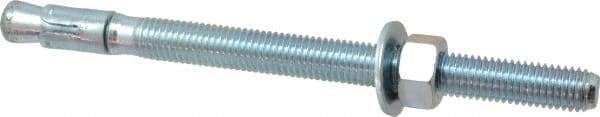 Powers Fasteners - 5/8" Diam, 5/8" Drill, 8-1/2" OAL, 2" Min Embedment Wedge Expansion Concrete Anchor - 1018 Steel, Zinc-Plated Finish, Hex Nut Head, Hex Drive, 6-1/2" Thread Length - Industrial Tool & Supply