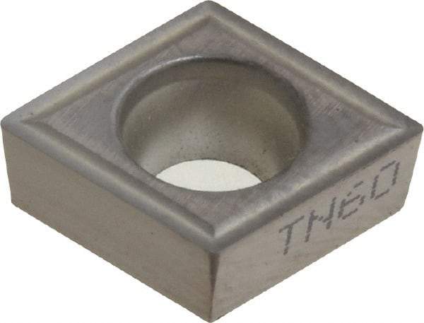 Kyocera - CCGT32.51 Grade TN60 Cermet Turning Insert - TiCN/NbC Finish, 80° Diamond, 3/8" Inscr Circle, 5/32" Thick, 1/64" Corner Radius - Industrial Tool & Supply